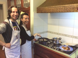 In-home cooking class