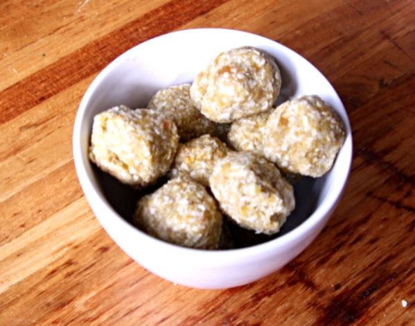 Apricot and coconut Bliss Balls
