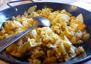 Spanish Food Huevos rotos con patatas