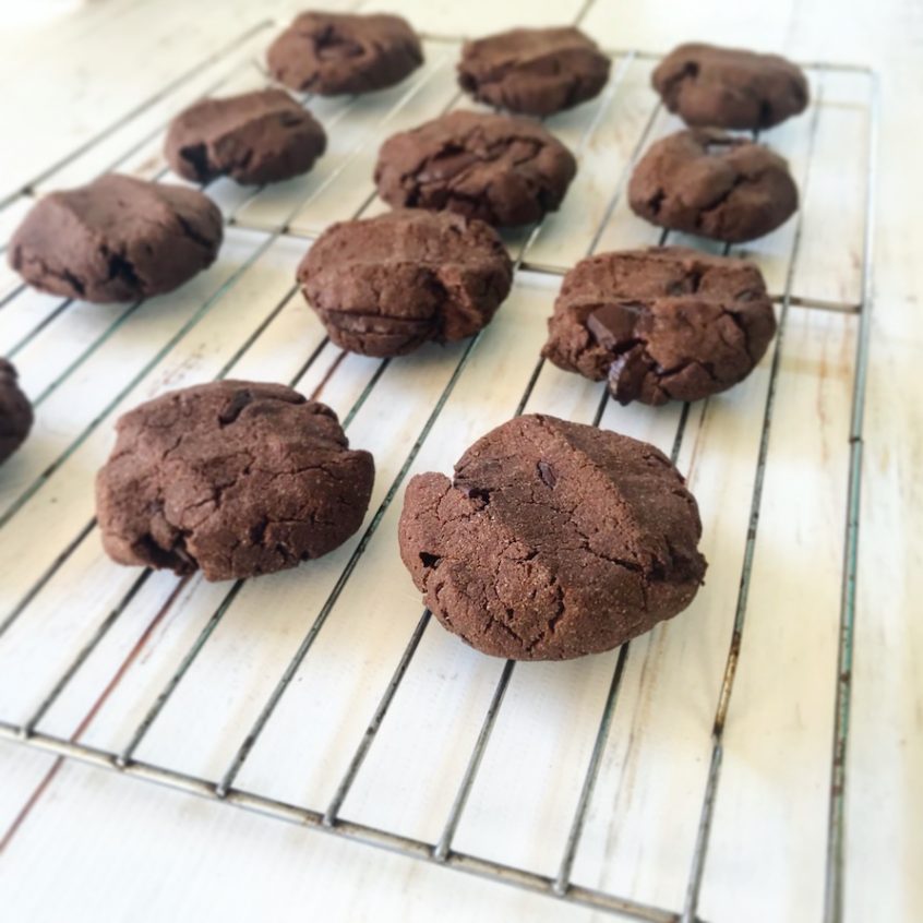 Chunky Double Chocolate Gluten-Free Cookies