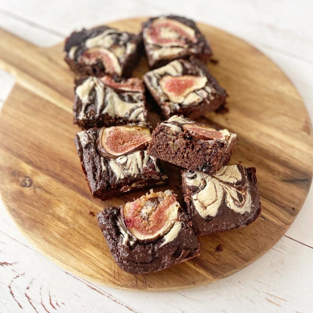 Protein Brownies with tahini and figs Penny Benjamin